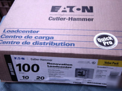 New cutler hammer load center 100A, # BR1020B100FRNV