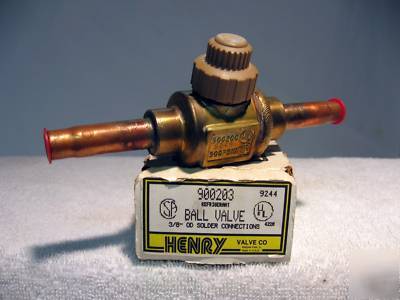 New henry refrigeration/air conditioning ball valve / 