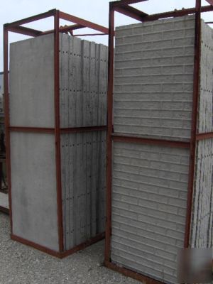 Used durand smooth/textured concrete wall forms w/truck