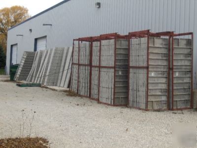 Used durand smooth/textured concrete wall forms w/truck