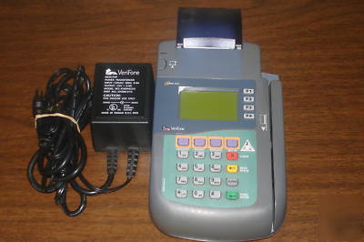 Verifone omni 3300 credit card terminal w/ac adapter
