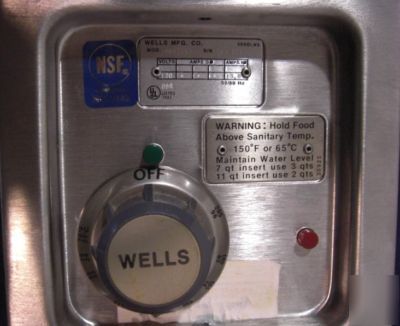 Wells HW106D drop in round cook n' hold warmer