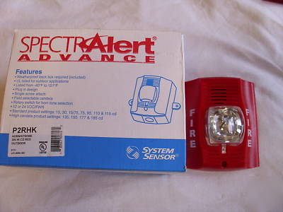  system sensor spectra alert horn strobe P2RHK o/d