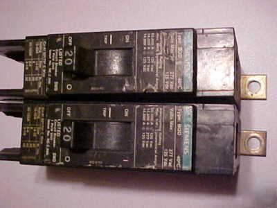 New siemens type bqd 20 amp circuit breaker 1/2 price