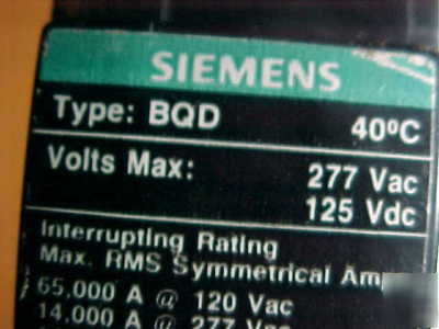New siemens type bqd 20 amp circuit breaker 1/2 price