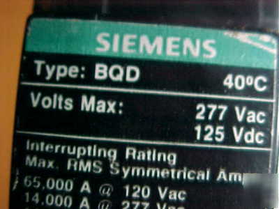 New siemens type bqd 20 amp circuit breaker 1/2 price