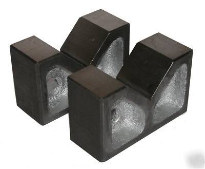 Pair of cast iron vee blocks 3 inch