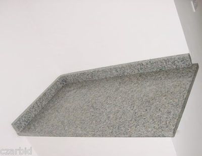 Polished granite slabs counter top 1.25â€ thick gray cut