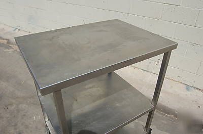 Stainless steel bus dish restaurant cart 3 shelf rack 