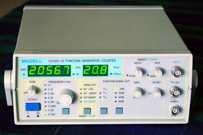 20 mhz function generator/frequency counter/zapper