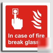 Fire-break glass sign-adh.vinyl-100X100MM(fi-067-ab)