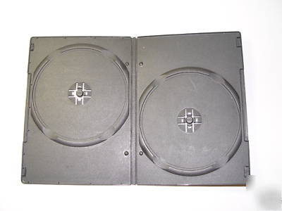New 200 ultra slim double black(7MM) dvd/cd cases 