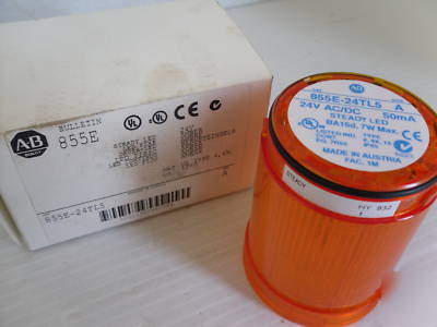New allen bradley 855E-24TL5 steady amber beacon 