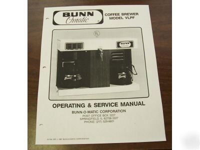 New brand bunn vlpf automatic coffee maker 