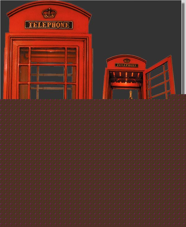 Red british phone booth londong wine old cast iron