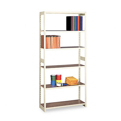 Tennsco regal shelving starter set, 6 shelves sand