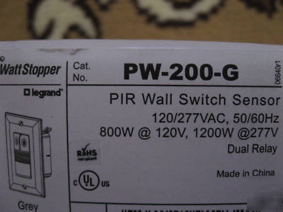 Wattstoppers 2 relay wall switch 800W-120V,1200W-277VAC