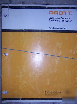 1978 drott 35 crawler series d excavator parts book e