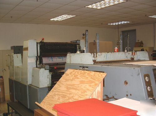 Harris 23 x 29 2C offset printing press - microflow 