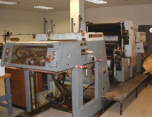 Harris 23 x 29 2C offset printing press - microflow 