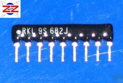 6K8 resistor network sil 9-pin 8 resistors - resnet X20