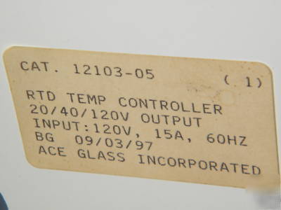 Ace glass temperature controller analog 12103-05