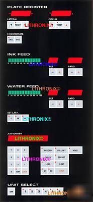 Komori lithrone pqc-c & d i/w/r unit selection membrane