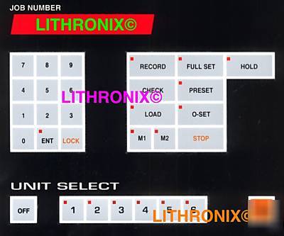 Komori lithrone pqc-c & d i/w/r unit selection membrane