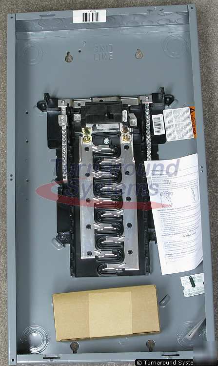 New square d HOMVP4 100 amp panel, cover, main breaker, 