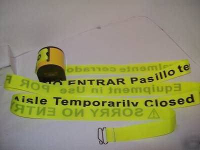  two a.r.p.retractable safety barriers 3IN.X18FT. band
