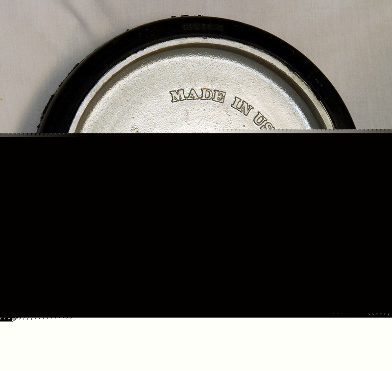 New 12 x 2.5 in. rubber on iron wheels 900 lb american 