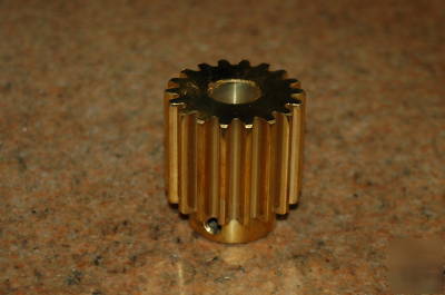Polished brass gear - 60 mm - 18 tooth drive