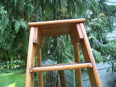 Putnam vintage rolling oak ladder