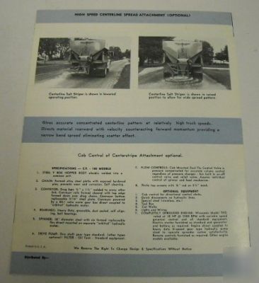 Swenson 1970 v box & airport spreader brochure lot