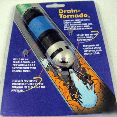 Drain tornado clogged pipes plumbing drain cleaner clog