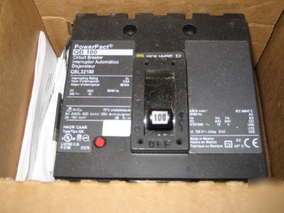 New square d QBL32100 100A 3 pole circuit breaker