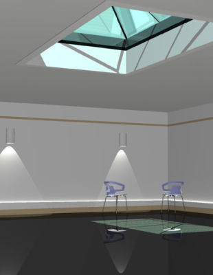 Rooflight skylight frameless glass design