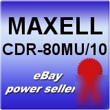 Maxell cdr 80MU 10 80 min recordable cd dig audio 32X r