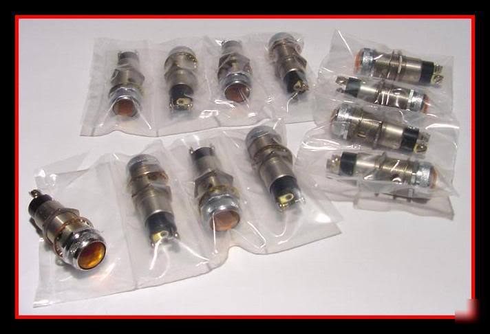 New 12 indicator panel amber jeweled light housings 