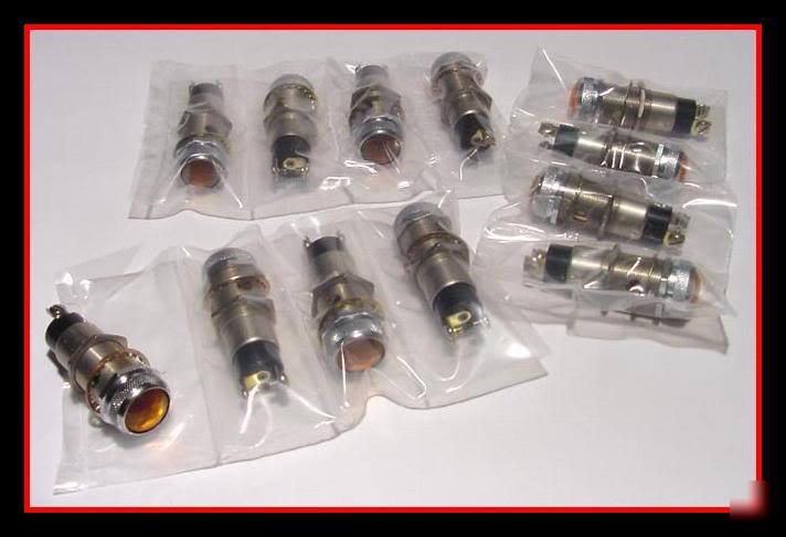 New 12 indicator panel amber jeweled light housings 