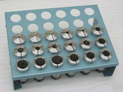 New 33 precision round 5C collet set free stand rack 