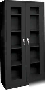 Sandusky $625 steel & glass storage cabinet 72X36X18