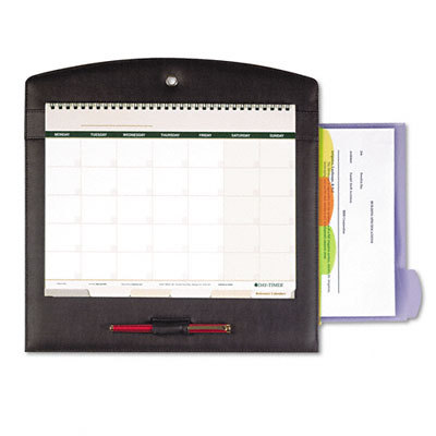 Small orgzn center with undated 4-month calendar black