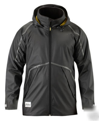 Snickers 9038 rain 100% waterproof jacket - black - lrg