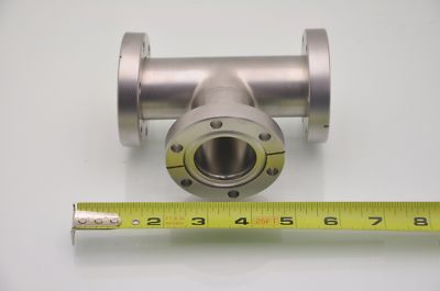 Stainless steel vacuum fitting t tee flange 2.75