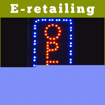 Vertical led sign open light animated motion business