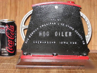 1800's miniature cast iron german american hog oiler