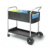 Black - safco scoot mail cart - steel - SAF5239BL