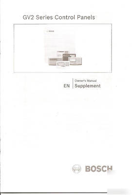 Bosch GV2 manuals D9412GV2/D7412GV2