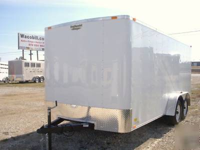 Enclosed 7 x 16 rear ramp trailer waco bill dallas area